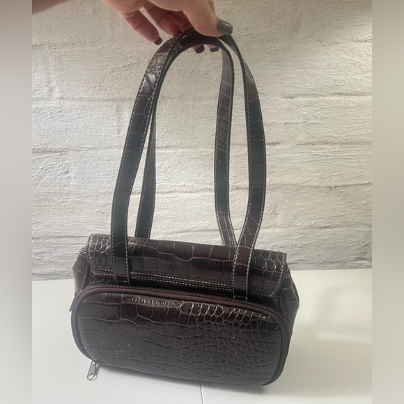 Rosetti Bonus Time Dark Brown Croc-Embossed handbag purse New - Picture 3 of 16